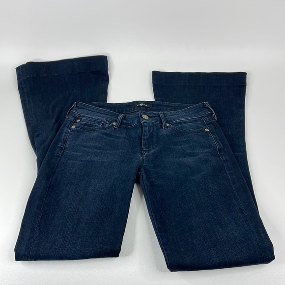 7 For All Mankind Jiselle Slim Flare Jeans Dark wash size 26 - Picture 2 of 14